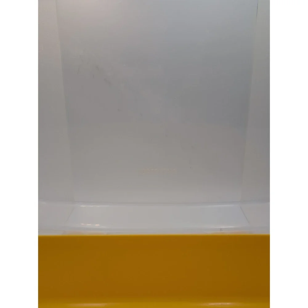Tupperware 2242D-4 Clear Hinged Lid Yellow Box Container  11x7x4 Storz-a-lot